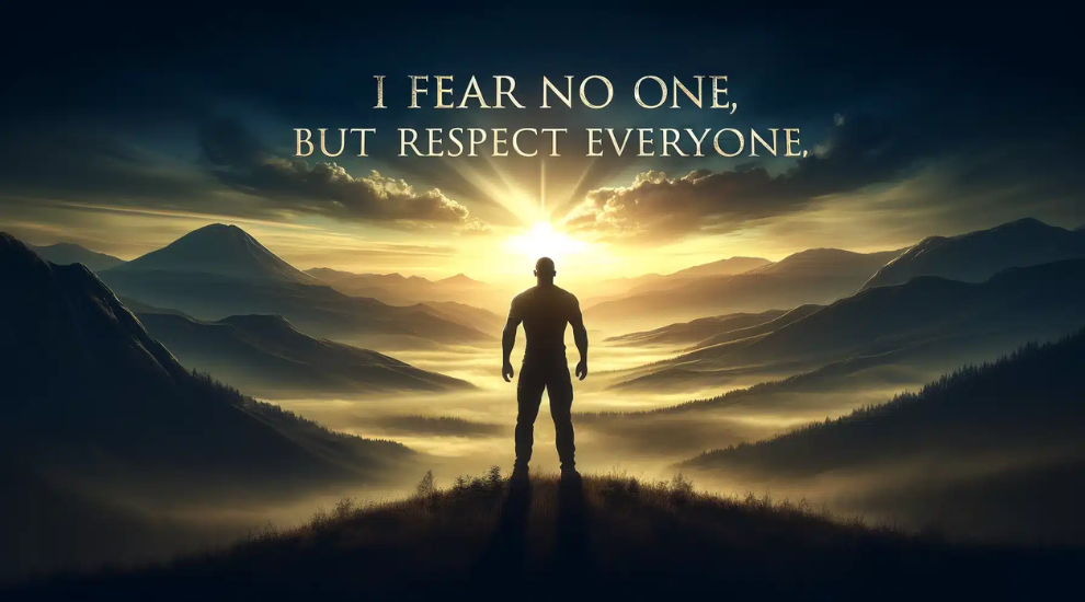 I Fear No One,But Respect Everyone. - Tymoff